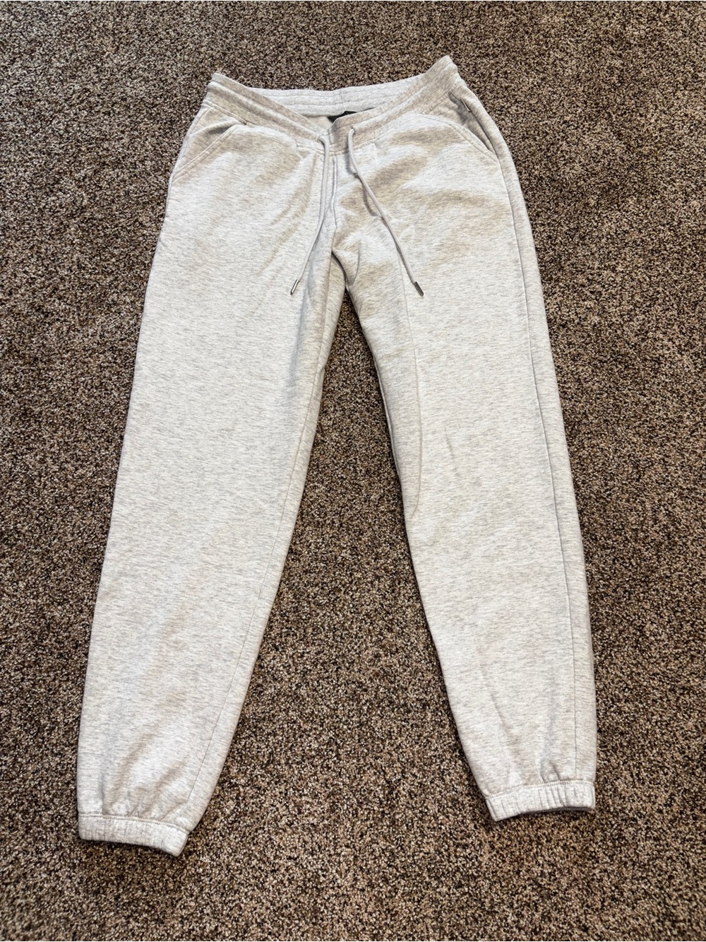 Women's Gray Eddie Bauer Small Athletic Sweatpants Joggers Drawstring Waist